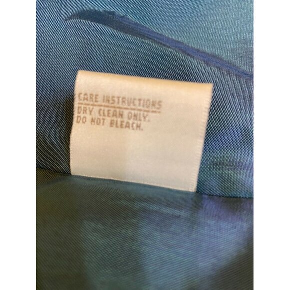 Jones New York Blue Button-Up Trench Coat With Belt Womens M Cotton Blend - Picture 5 of 8